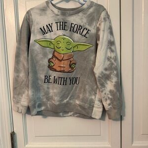 Star Wars Kids Yoda Sweatshirt. Like New! Sz 7